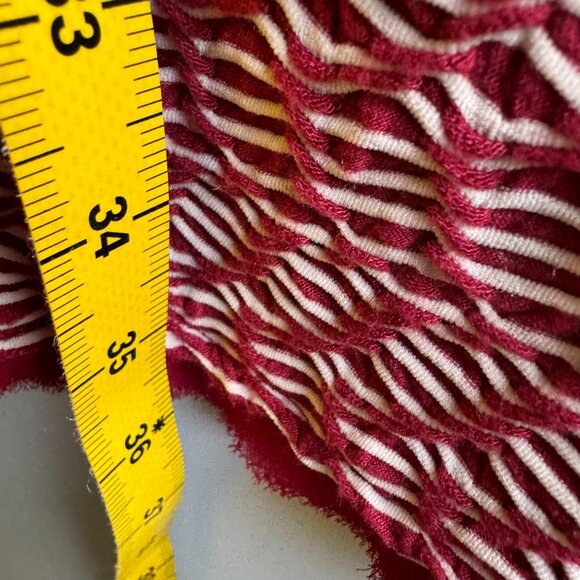 Maeve Dora Short Sleeve Cranberry Red and White Pleated Front Dress Size… - Picture 9 of 10